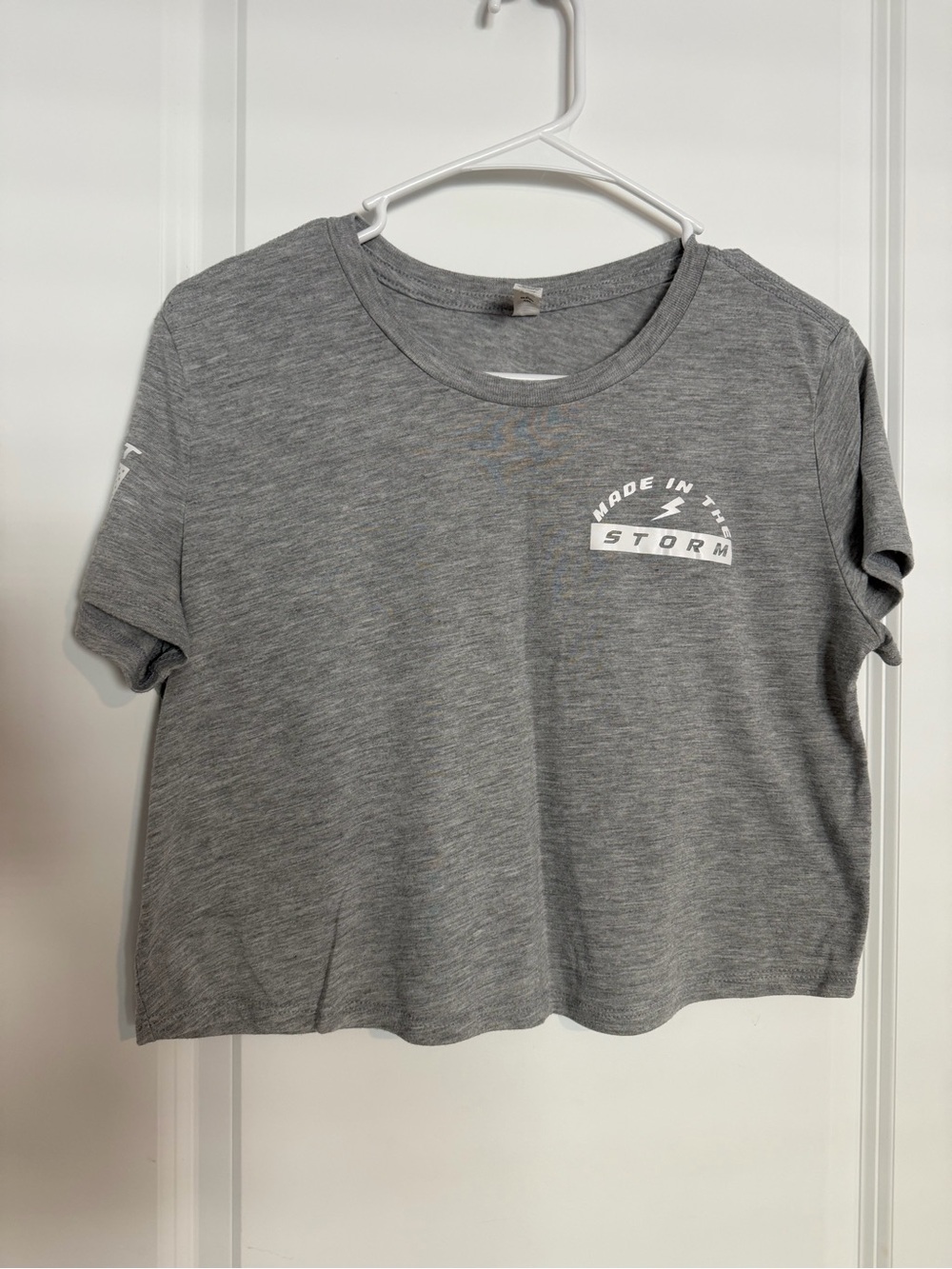 Barbelt Grey Made in the Storm Cropped T-Shirt